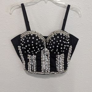 Beaded Boustier Top